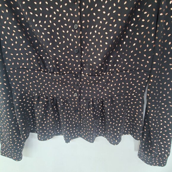 Ba&sh Women's Long Sleeve Button Up Top Black Size M - Picture 4 of 10